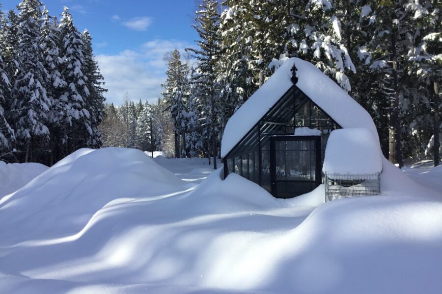 Wisconsin Greenhouse Snow Covered