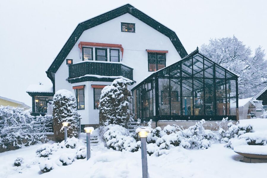 Wisconsin Greenhouse Snow Covered